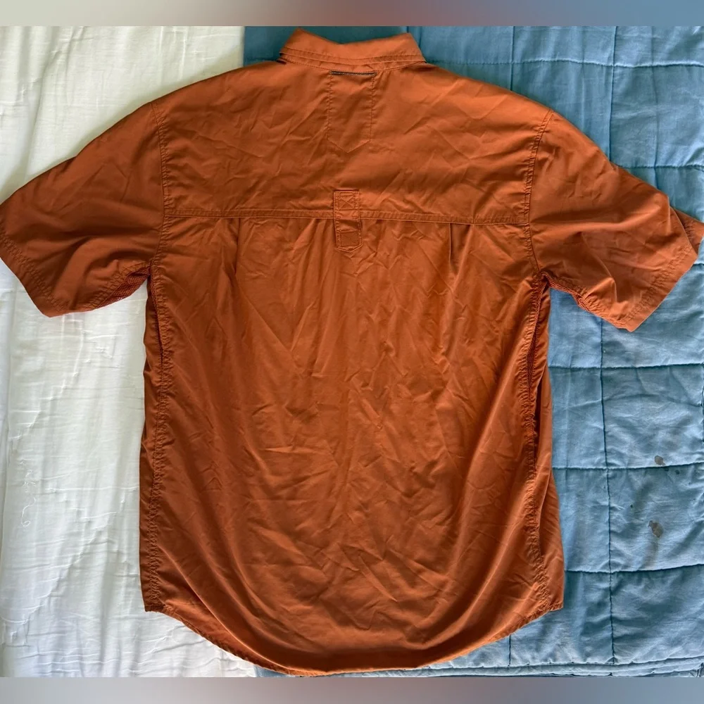 🏞️ REI Co-op Men’s Short-Sleeve Nylon Ventilated Hiking Shirt – Rust Orange (M) - Picture 6 of 15